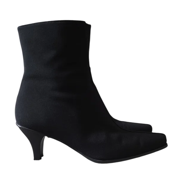 Stuart Weitzman Gore-Tex Black Heeled Boots 7.5 - Picture 2 of 16
